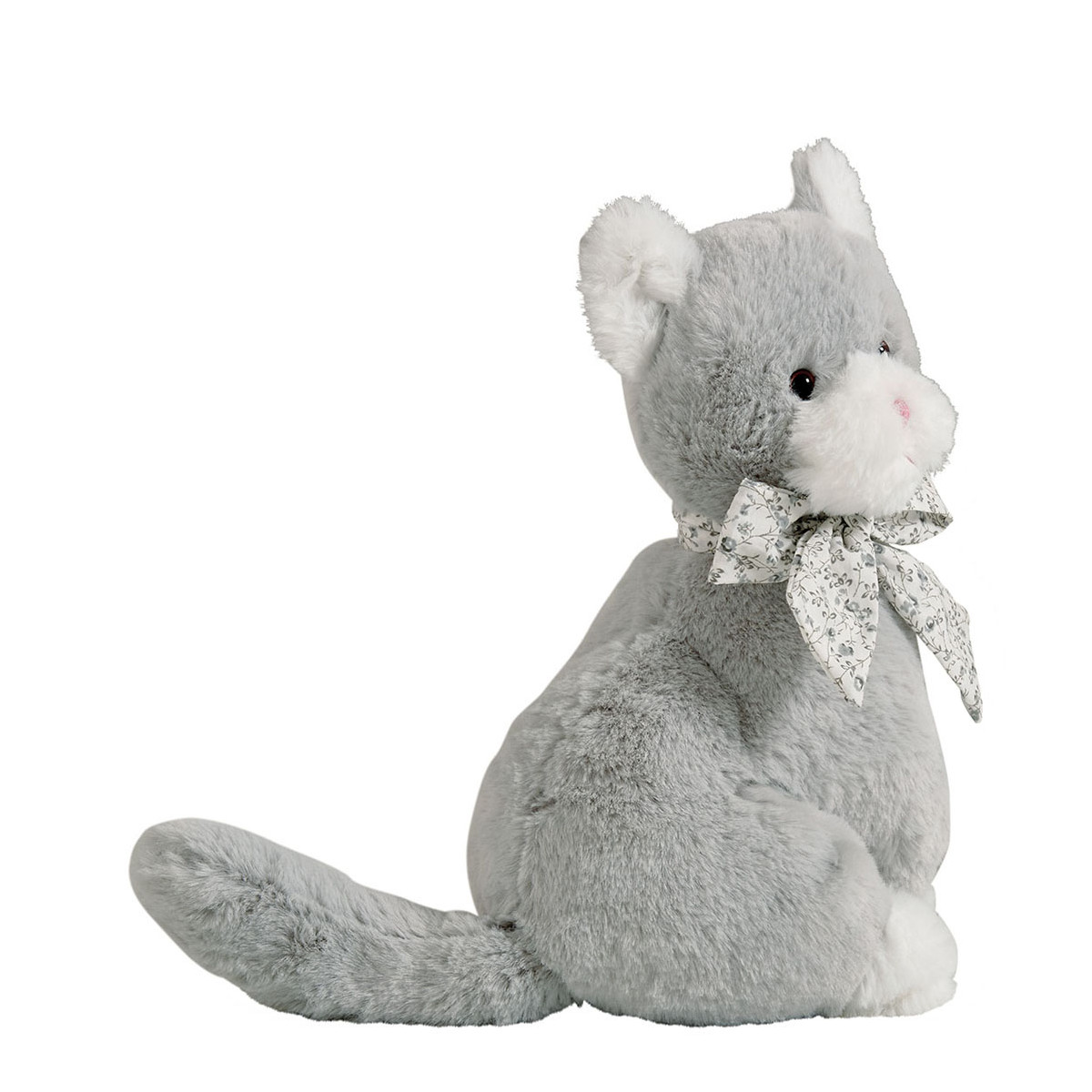 Coffret peluche Bébé chat gris perle (18 cm) - Gris - Kiabi - 23.99€