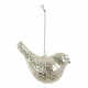 Decorative bird to hang in silver glass