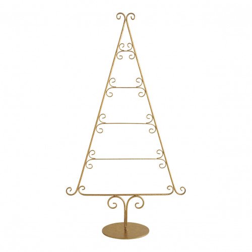 Sapin décoratif en métal doré