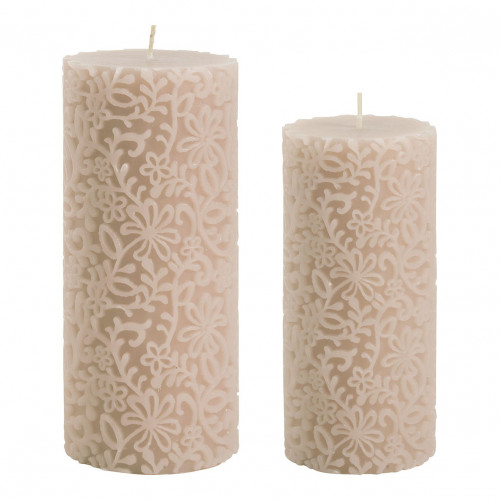 Vela decorativa Flor rosa - Modelo pequeño - H. 15 cm