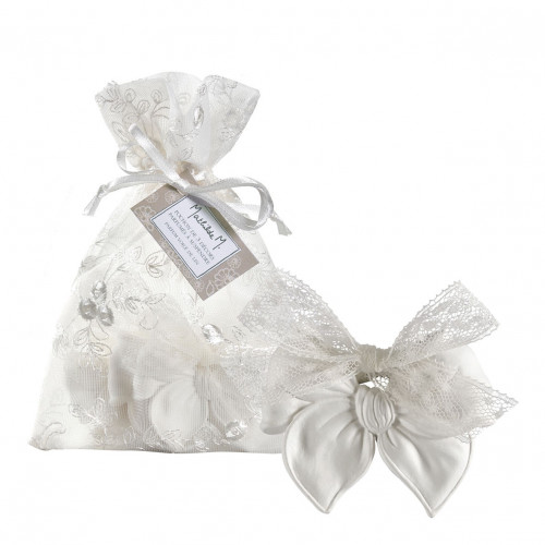 Saquinho com 3 decorações perfumadas Laço - Véu de Linho
