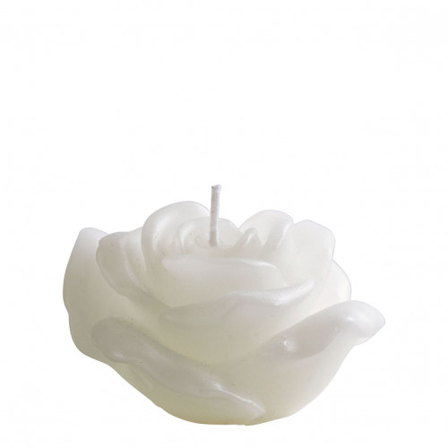 Vela decorativa perfumada Rosa blanca - Té blanco y almizcle
