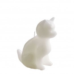 Decorative Scented Candle White Cat - White Tea and Musk