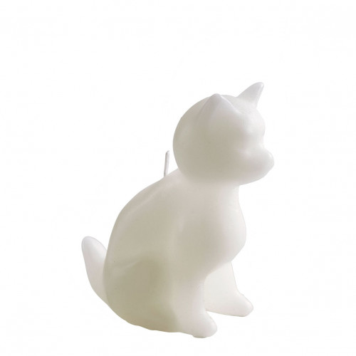 Decorative Scented Candle White Cat - White Tea and Musk