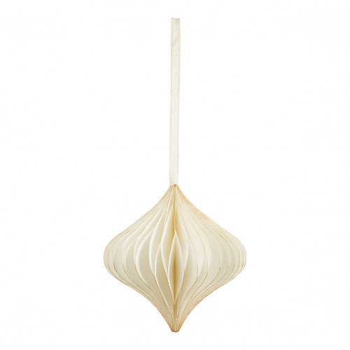 Foldable Christmas Paper Decoration - Large Size - White