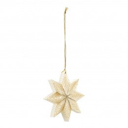 Decoração Estrela em papel dobrável - Branco