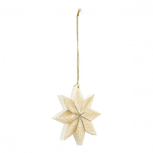 Foldable Paper Star Decoration - White