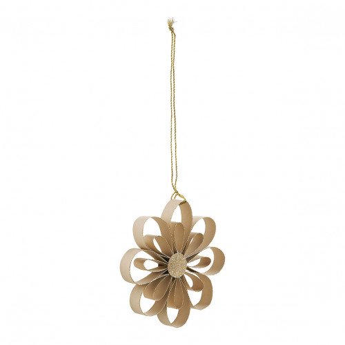 Foldable Paper Star Decoration - Brown