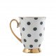 Madame de Récamier Mug - Gray Polka Dots