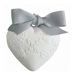 Large scented Embroidered Heart - Fleur de Coton