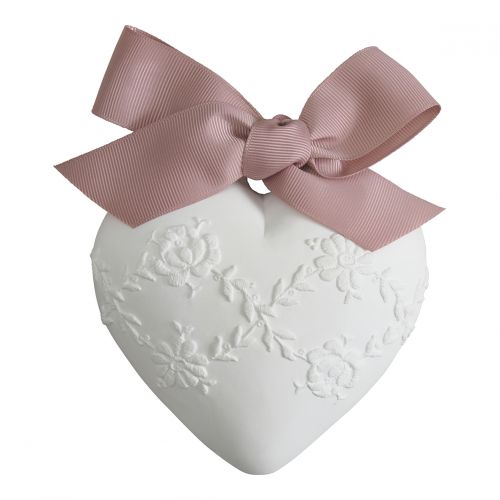 Large scented Embroidered Heart - Fleur de Thé