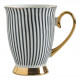 Set of 2 Madame de Récamier Mugs - Black