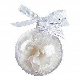 White Scented Carnation Soap Ball - Rose Fragrance