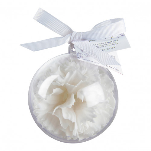 Bola de jabón de Clavel blanco perfumado - Fragancia de Rosa