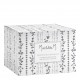 Castiçal de litofania Brilho Floral em biscoito de porcelana
