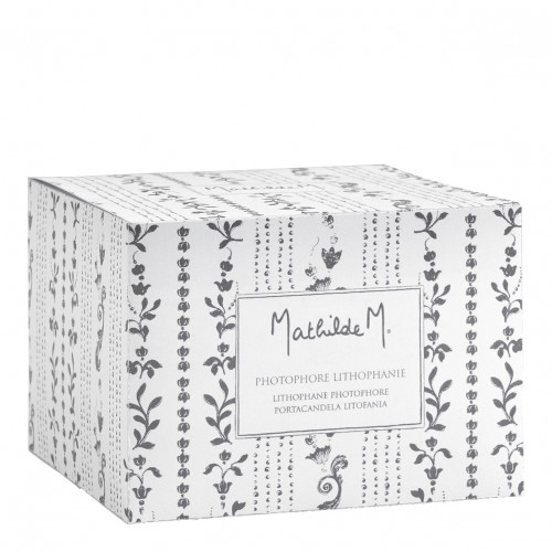 Floral Radiance Lithophane Tealight Holder in porcelain bisque Floral Radiance Lithophane Tealight Holder in porcelain bisque