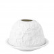 Floral Radiance Lithophane Tealight Holder in porcelain bisque