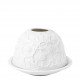 Floral Radiance Lithophane Tealight Holder in porcelain bisque