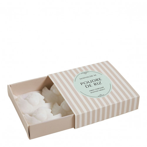 Caja de 4 decoraciones fundibles de cera perfumada Ángel - Poudre de Riz