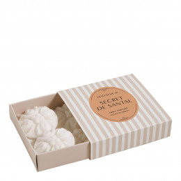 Caja de 4 decoraciones de cera perfumada derretible Arabesque - Secret de Santal