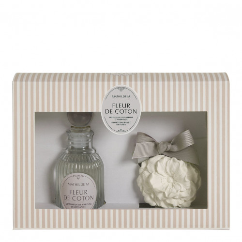 Les Intemporelles 90 ml fragrance diffuser and scented decoration set - Fleur de Coton