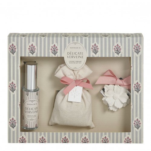 Soleil de Provence gift set with 30 ml linen fragrance and scented sachet - Délicate Verveine