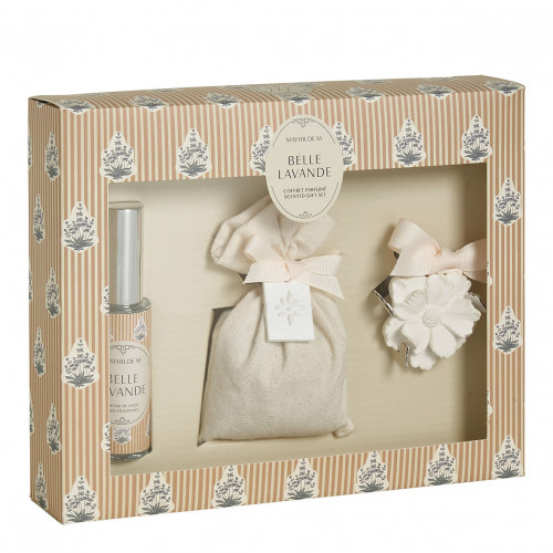 Soleil de Provence gift set with 30 ml linen fragrance and scented sachet - Belle Lavande