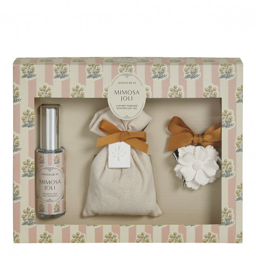Caixa Soleil de Provence perfume para roupa 30 ml e saqueta perfumada - Mimosa Joli