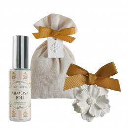 Coffret Soleil de Provence parfum de linge 30 ml et sachet parfumé - Mimosa Joli