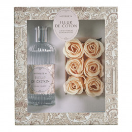 Estuche eau de toilette 100 ml y rosas de jabón perfumadas - Fleur de Coton