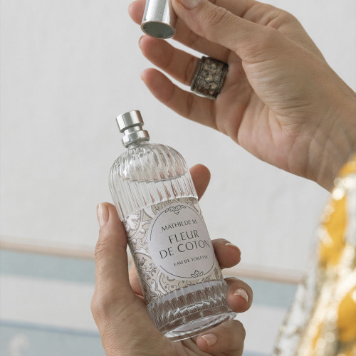 Gift set with 100 ml eau de toilette and scented soap roses - Fleur de Coton