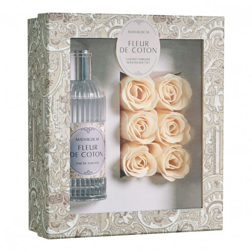 Estuche eau de toilette 100 ml y rosas de jabón perfumadas - Fleur de Coton