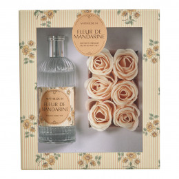 Coffret eau de toilette 100 ml et roses de savon parfumées - Fleur de Mandarine
