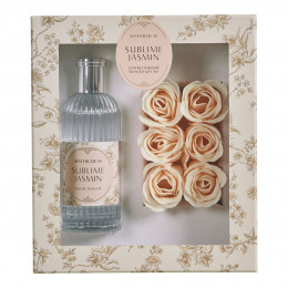 Coffret eau de toilette 100 ml et roses de savon parfumées - Sublime Jasmin