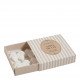 Caixa de 4 decorações fundíveis em cera perfumada Noeud - Voile de Lin