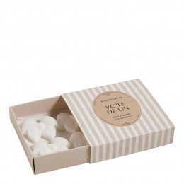 Caixa de 4 decorações fundíveis em cera perfumada Noeud - Voile de Lin