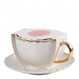Vela perfumada chávena de chá Marguerite 160 g em porcelana branca - Marquise