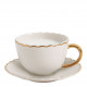Bougie parfumée tasse à thé Marguerite 160 g en porcelaine blanche - Marquise