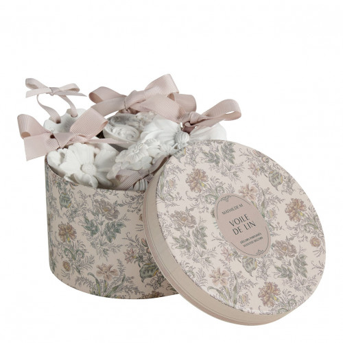 Cofanetto di 5 decorazioni profumate - Voile de Lin