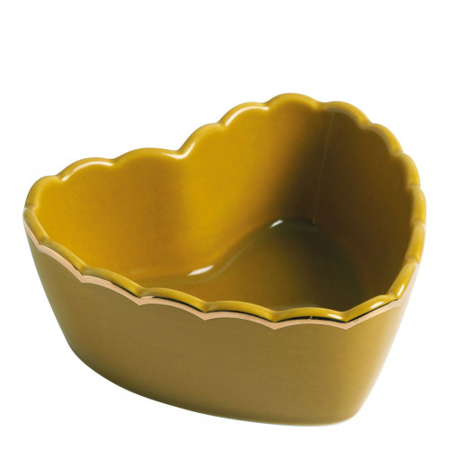 Marguerite Heart-Shaped Dish - Mustard