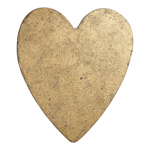 Juego de 3 Corazones de metal con acabado en latón