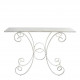 Mesa de jardim Campestre retangular em metal branco - 120 x 40 x 81 cm