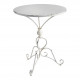 Mesa de jardim Champêtre redonda em metal branco - 60 x 60 x 72 cm