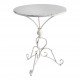 Mesa de jardim Champêtre redonda em metal branco - 60 x 60 x 72 cm