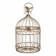 Set de 2 cages à oiseaux en métal doré