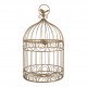 Set de 2 cages à oiseaux en métal doré