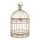 Set of 2 gilded metal bird cages