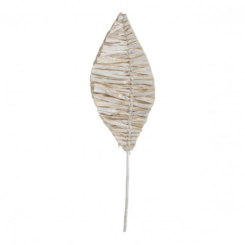 Ramo de 3 decoraciones vegetales secas - Blanco con purpurina