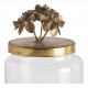 Floral Idyll Glass and Gold Metal Candy Dish - Small Model - ø 9.5 x 16 cm
