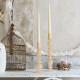 Porta-velas Idylle florale em vidro e metal dourado